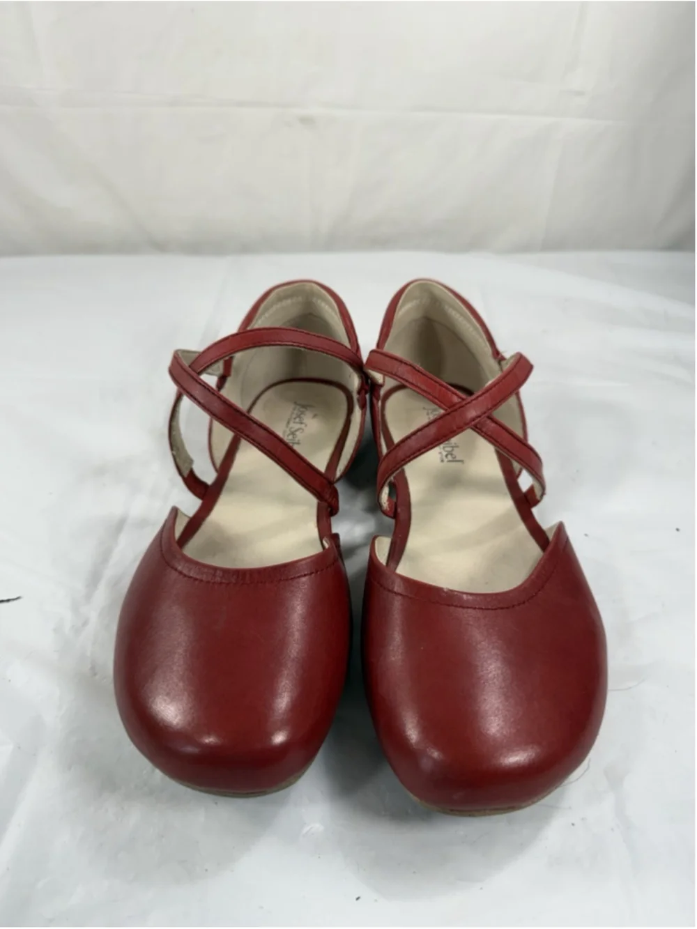 Josef Seibel Fiona 13 leather ballerina flat in red sz 38
